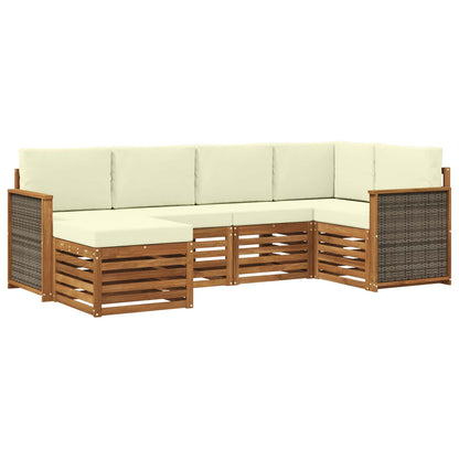 Set di divani da esterno 5 pz