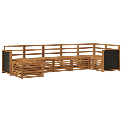 Set divano sezionale 6 pcs Naturale Legno di Acacia Massello | homemem39