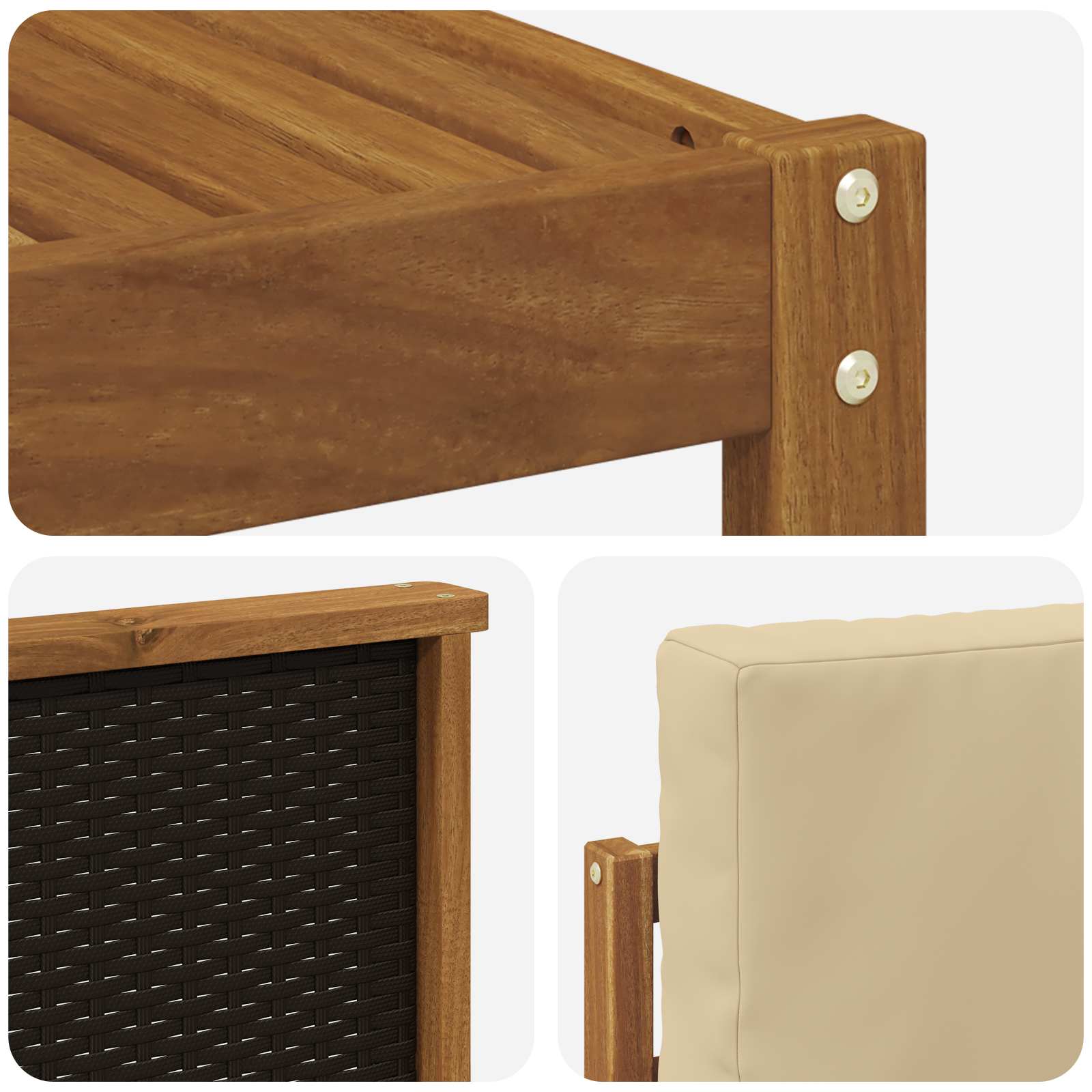 Set divano sezionale con cuscino 6 pcs Naturale | homemem39