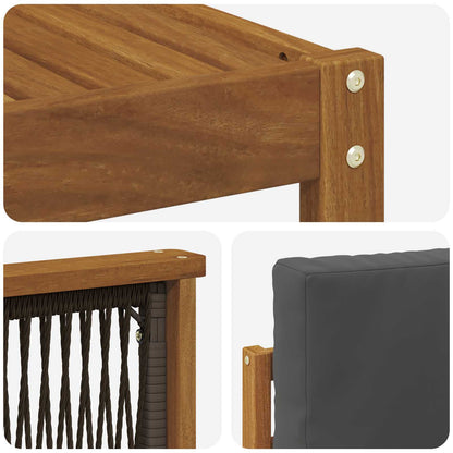 Set divano sezionale con cuscino 6 pcs Naturale e Antracite | homemem39