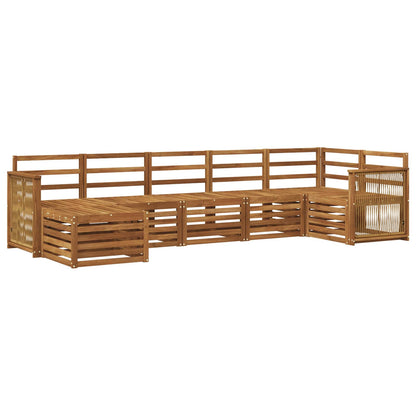 Set divano sezionale 6 pcs Naturale Legno di Acacia Massello | homemem39