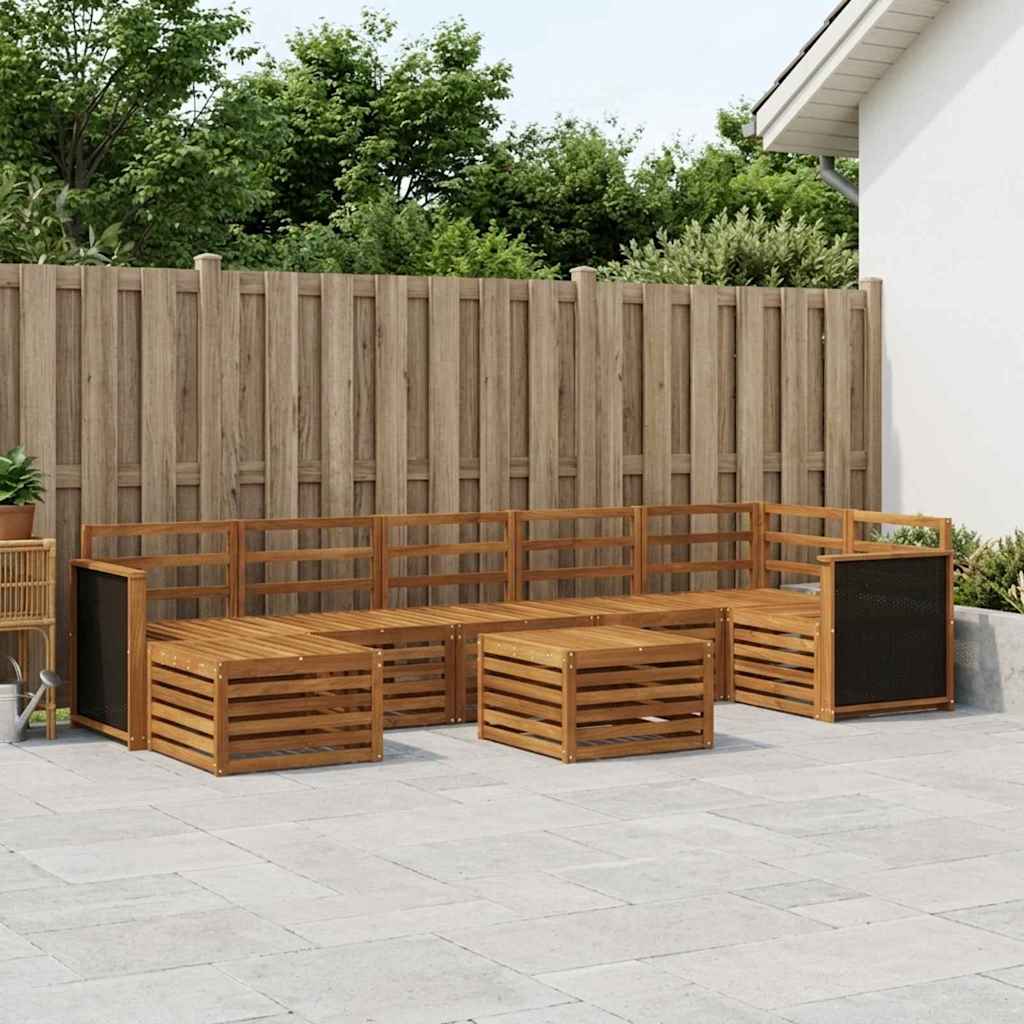 Set di divani da esterno 7 pcs Naturale | homemem39