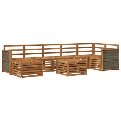 Set di divani da esterno 7 pcs Naturale | homemem39