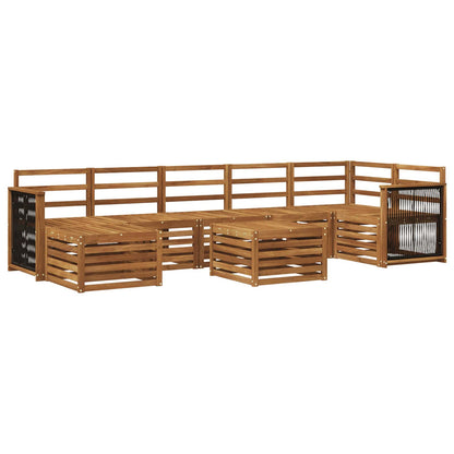 Set di divani da esterno 7 pcs Naturale