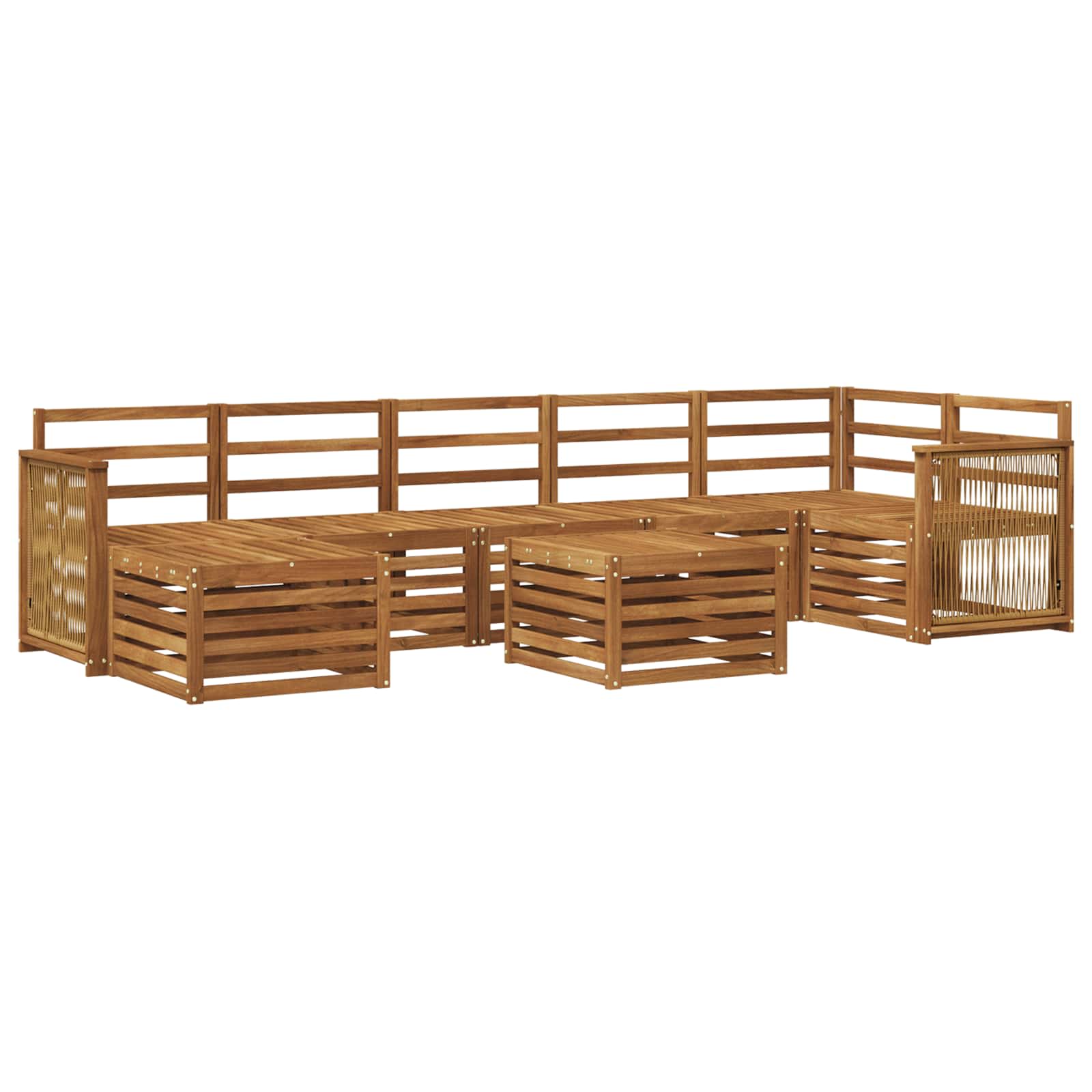 Set di divani da esterno 7 pcs Naturale | homemem39