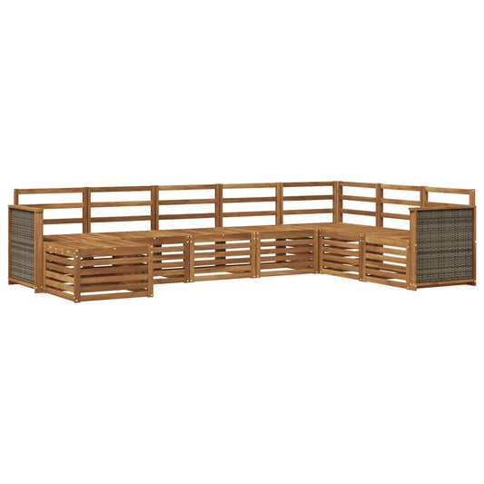 Set di divani da esterno 6 pcs Naturale