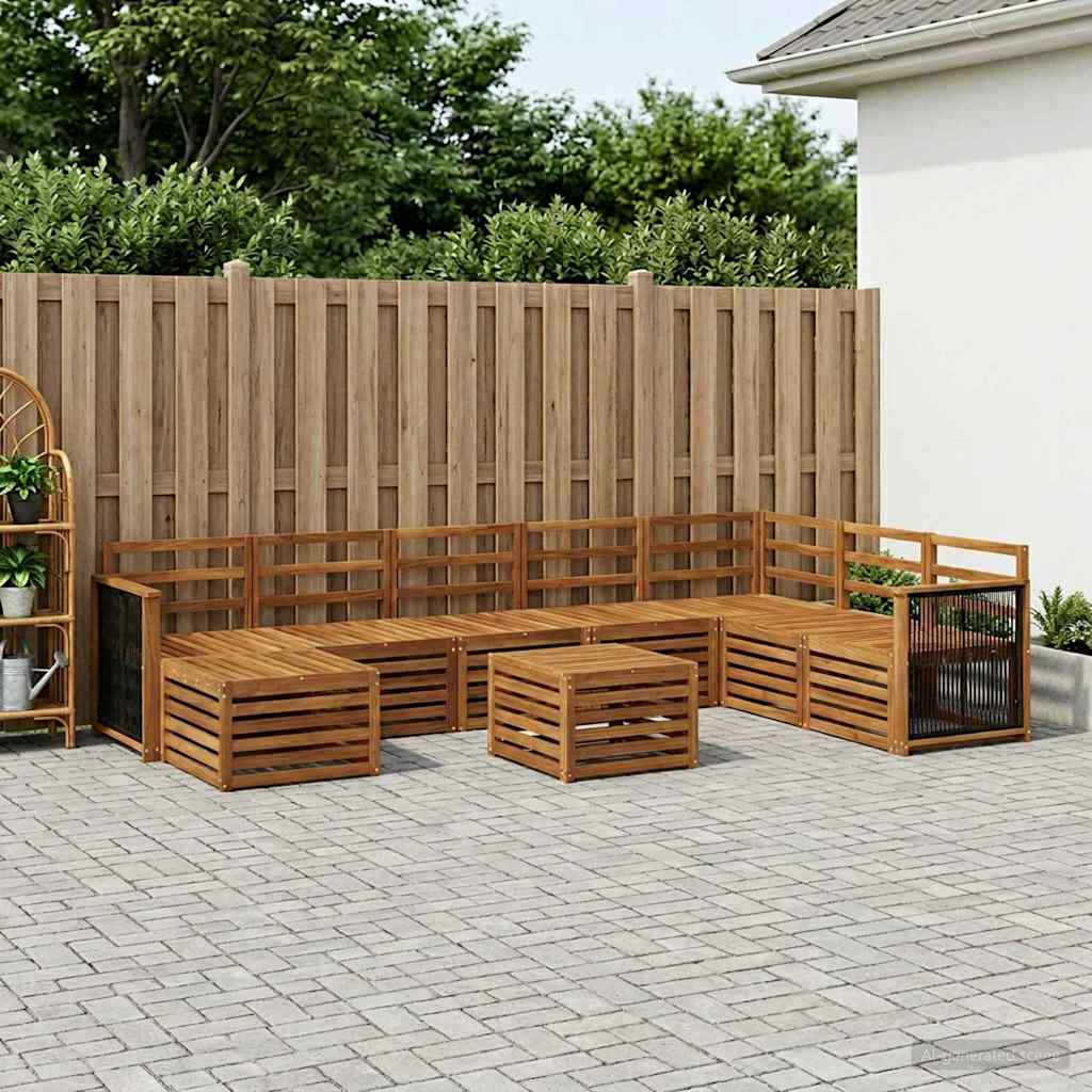 Set di divani da esterno 6 pcs Naturale