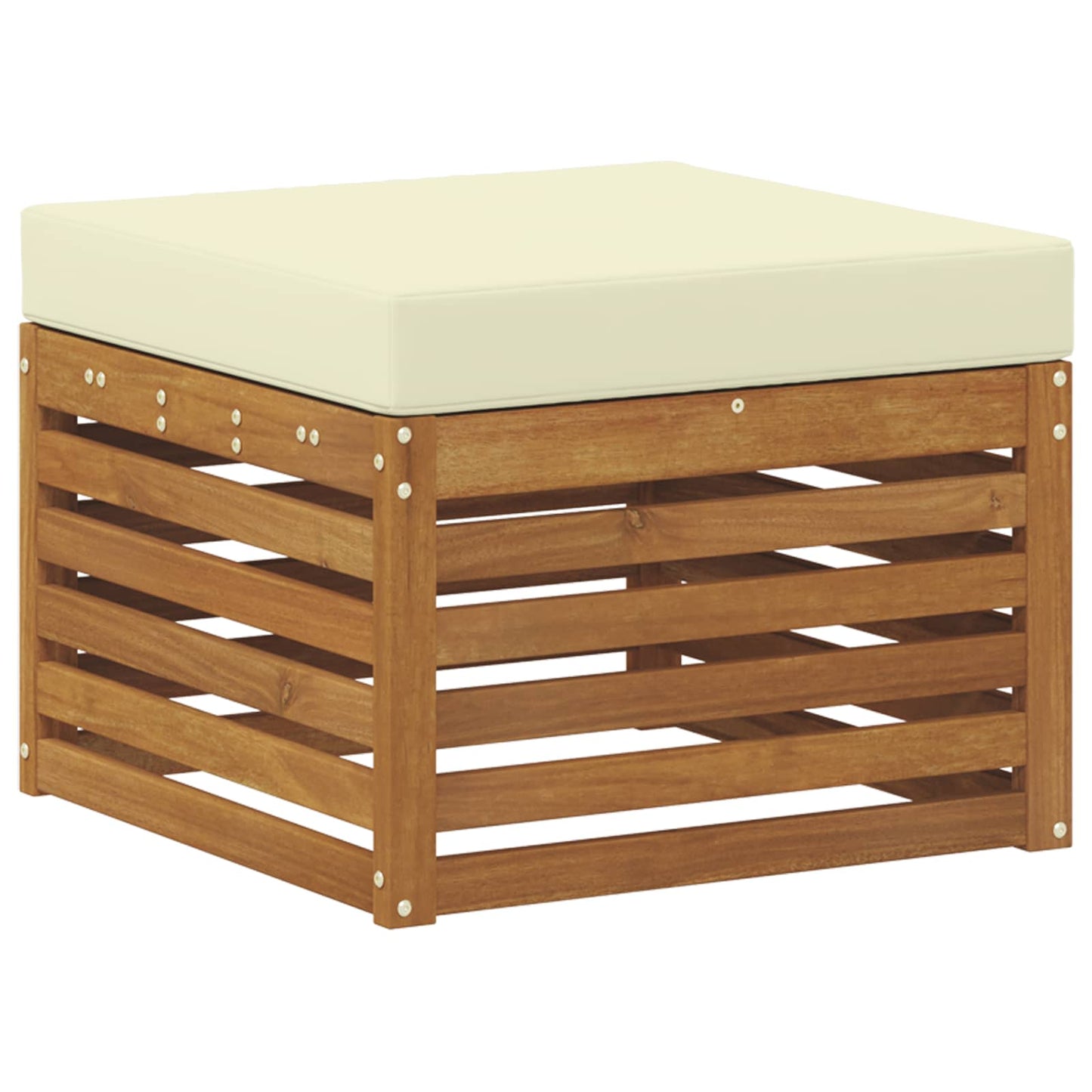 Set di divani da esterno con cuscino 6 pcs Naturale e Crema