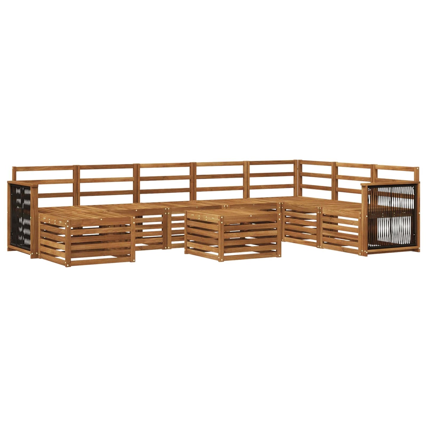 Set di divani da esterno 7 pcs Naturale