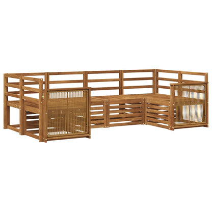 Set divano sezionale 5 pcs Naturale Legno di Acacia Massello | homemem39
