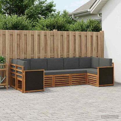 Set divano sezionale con cuscino 6 pcs Naturale e Antracite