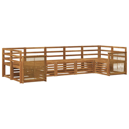 Set divano sezionale 6 pcs Naturale Legno di Acacia Massello | homemem39