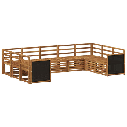 Set di divani da esterno 7 pz Naturale Legno di Acacia Massello - homemem39