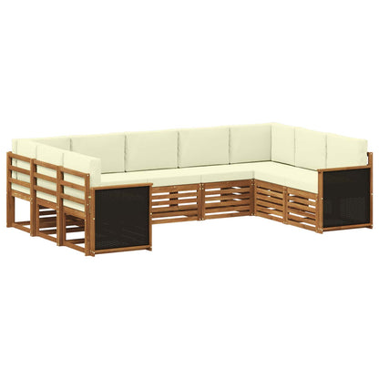 Set divano sezionale con cuscino 7 pcs Naturale e Crema