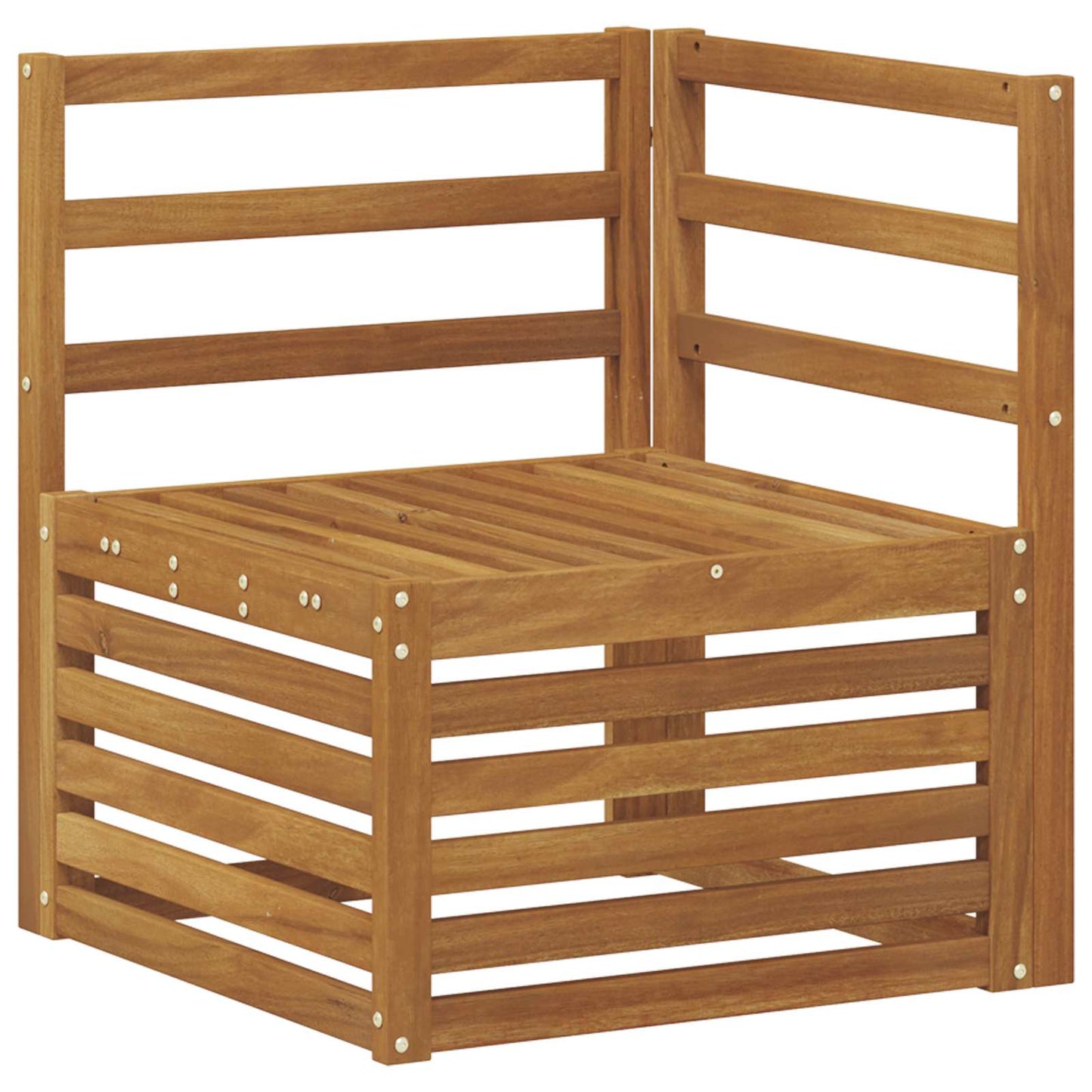 Set di divani da esterno 7 pz Naturale Legno di Acacia Massello - homemem39