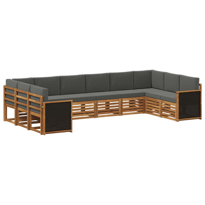 Set divano sezionale con cuscino 7 pcs Naturale e Antracite