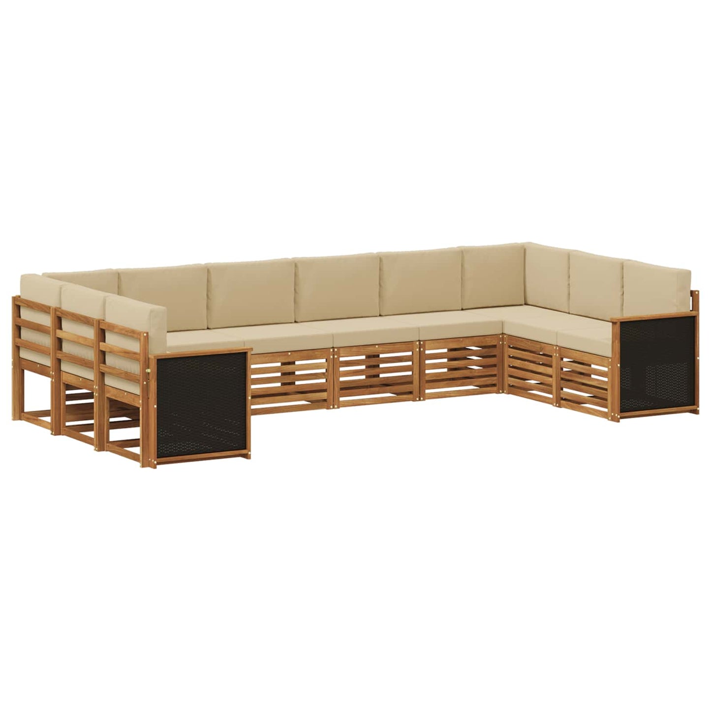 Set di divani da esterno 7 pz Naturale