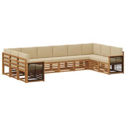 Set di divani da esterno 7 pz Naturale
