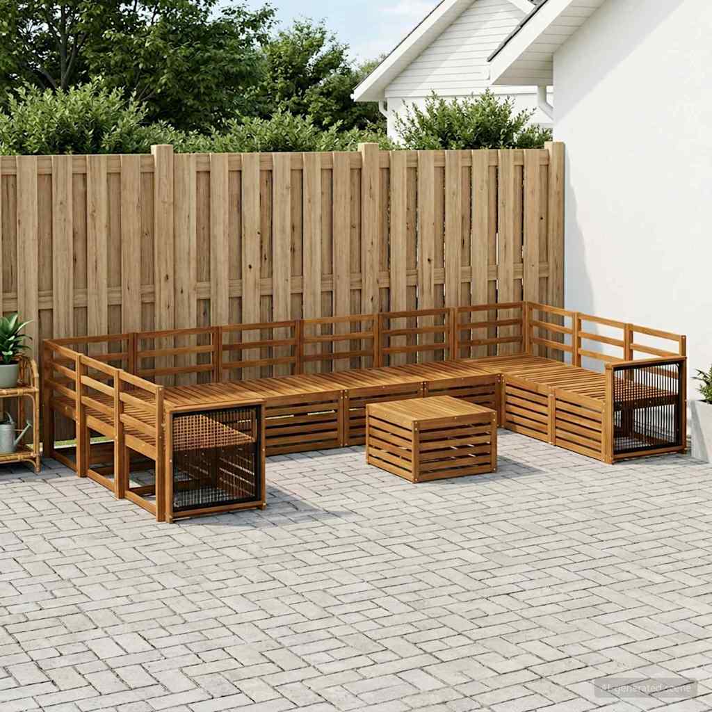 Set di divani da esterno 8 pcs Naturale
