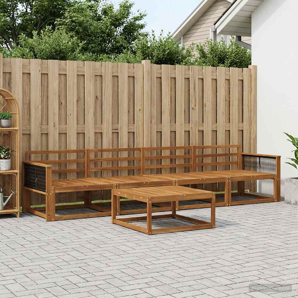 Set di divani da esterno 5 pcs Naturale | homemem39