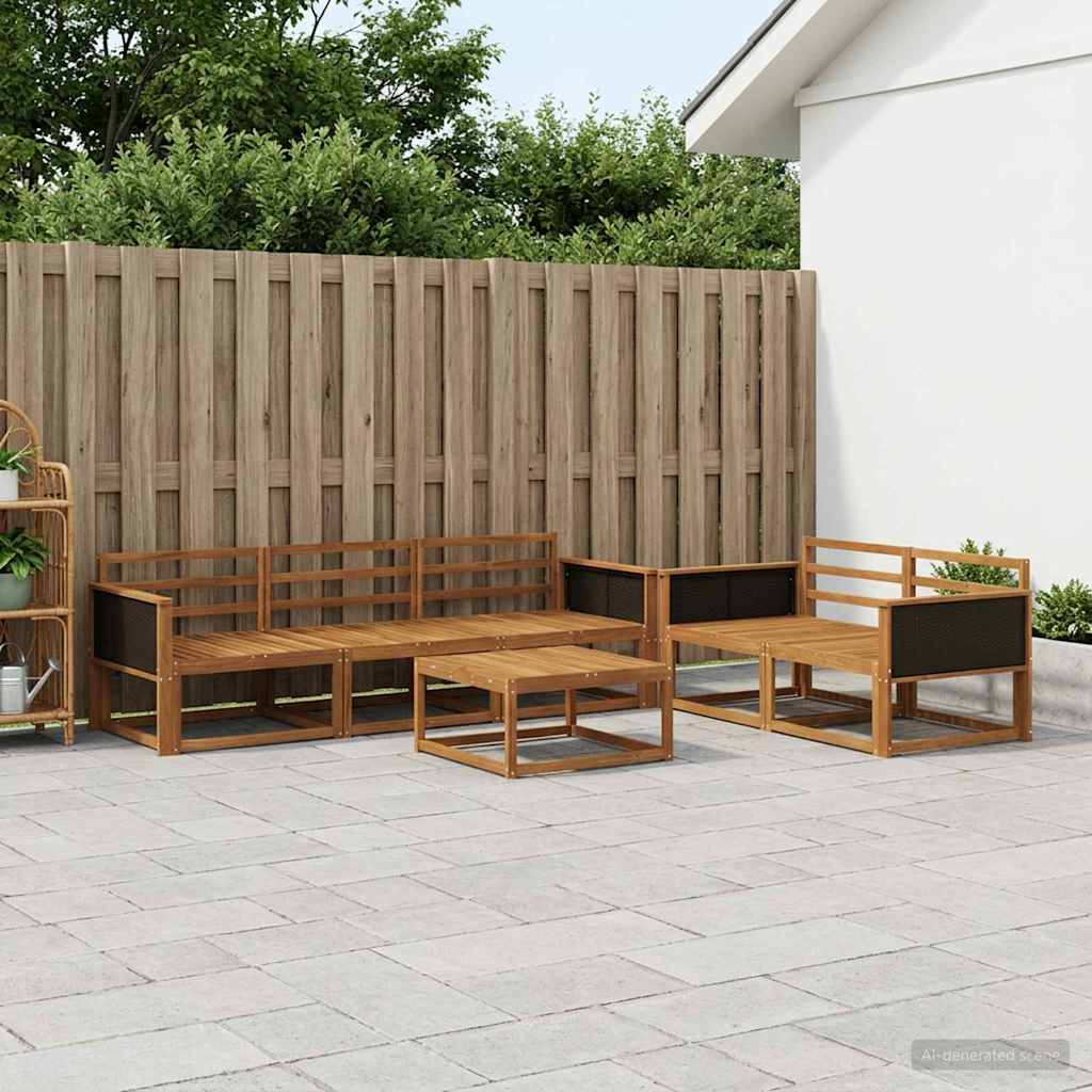 Set di divani da esterno 6 pcs Naturale | homemem39