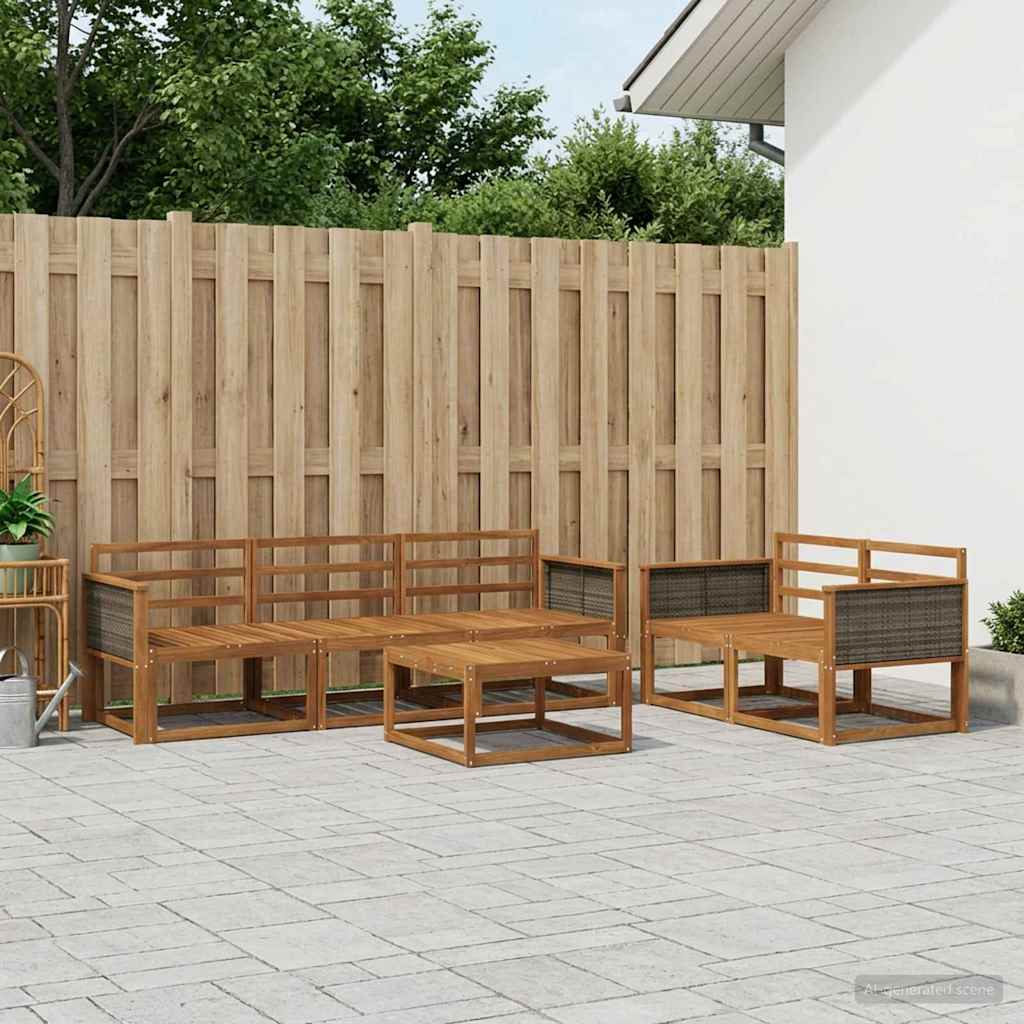 Set di divani da esterno 6 pcs Naturale | homemem39