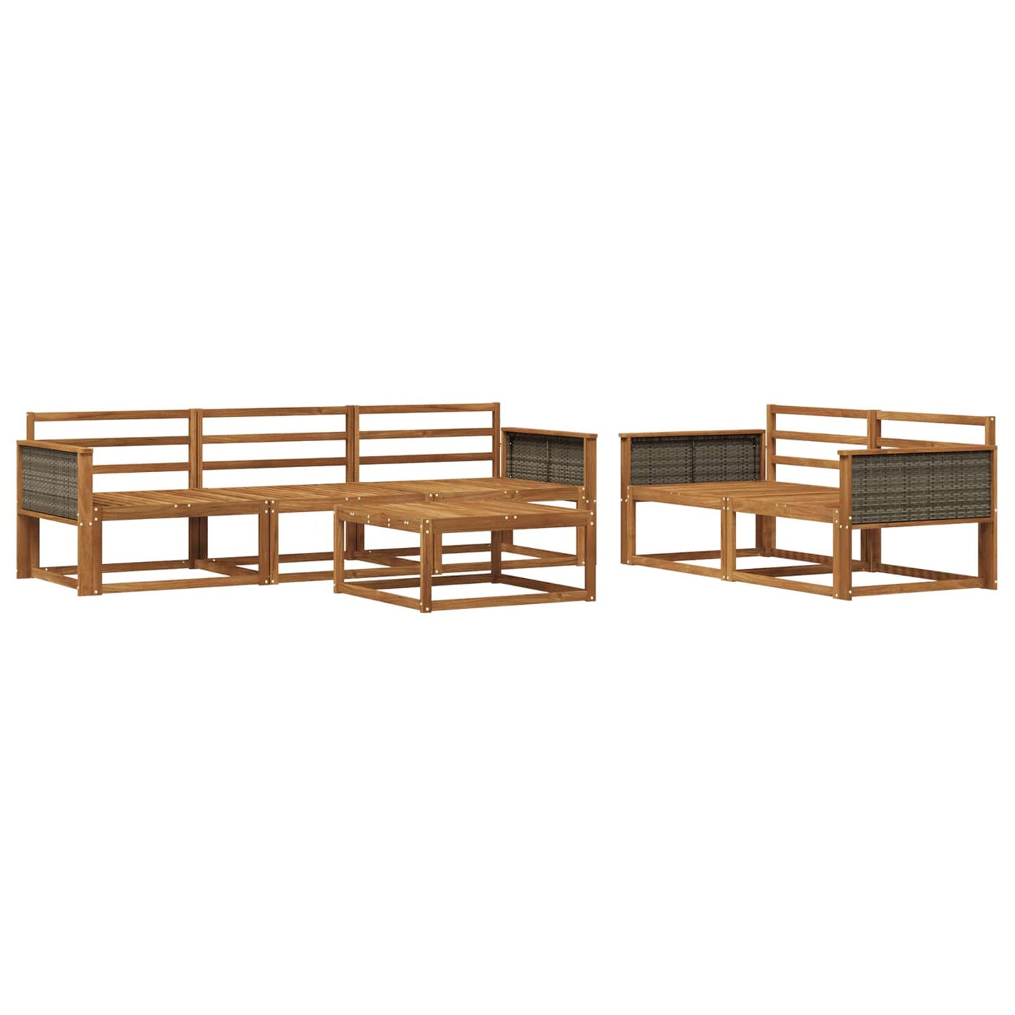 Set di divani da esterno 6 pcs Naturale | homemem39