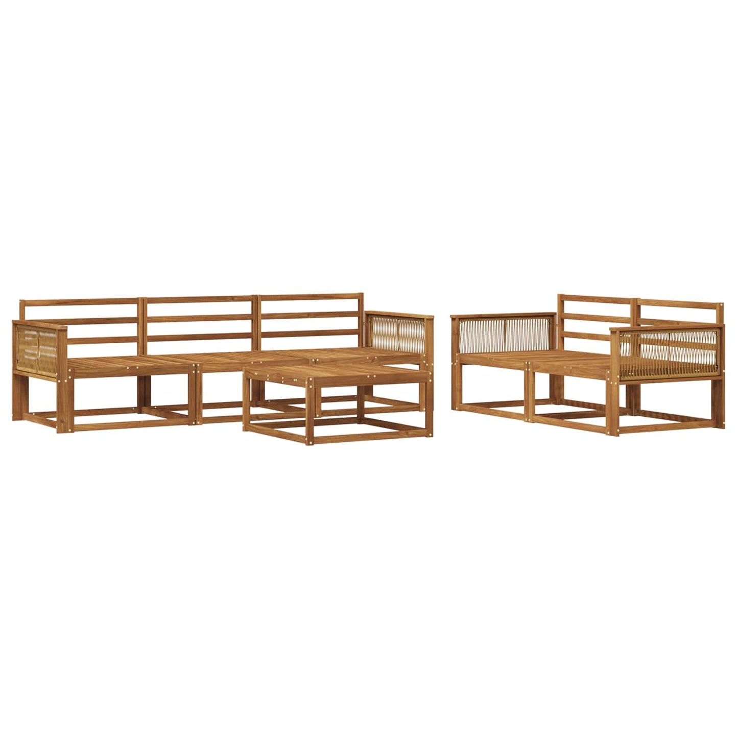 Set di divani da esterno 6 pcs Naturale
