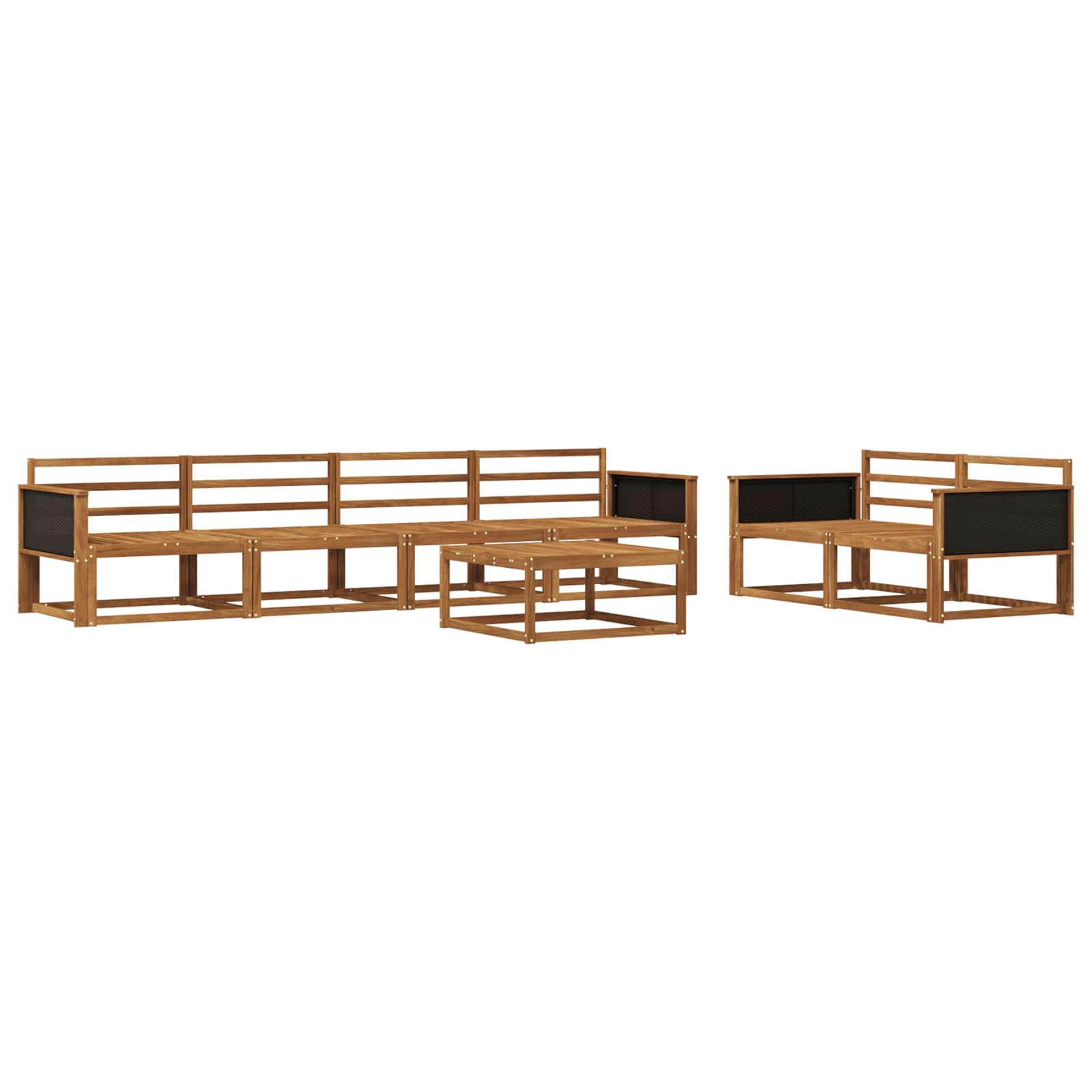 Set di divani da esterno 7 pcs Naturale | homemem39