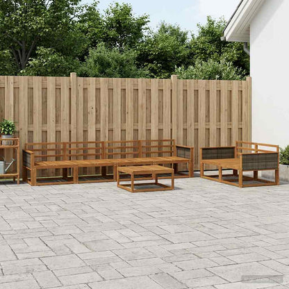 Set di divani da esterno 7 pcs Naturale | homemem39