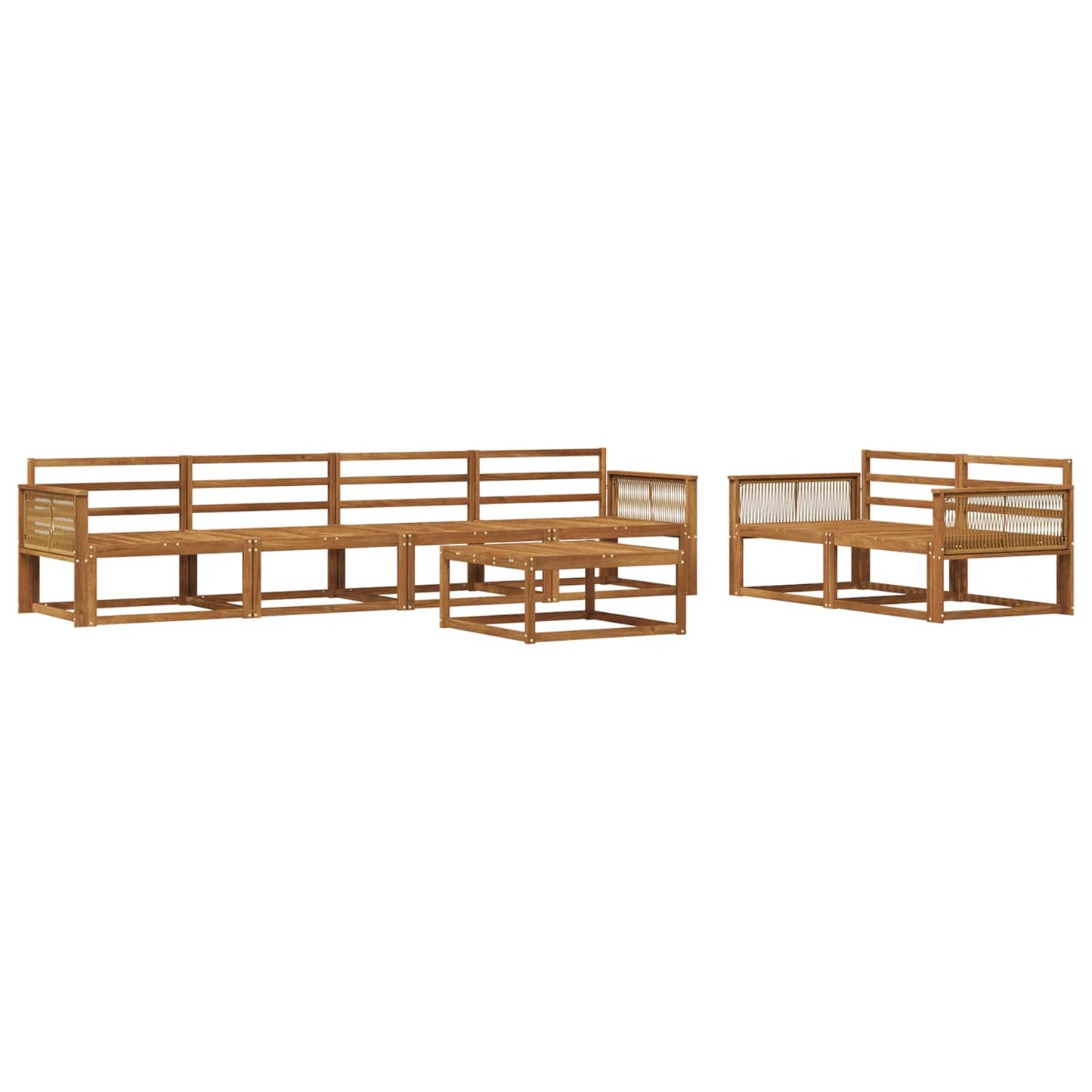 Set di divani da esterno 7 pcs Naturale | homemem39