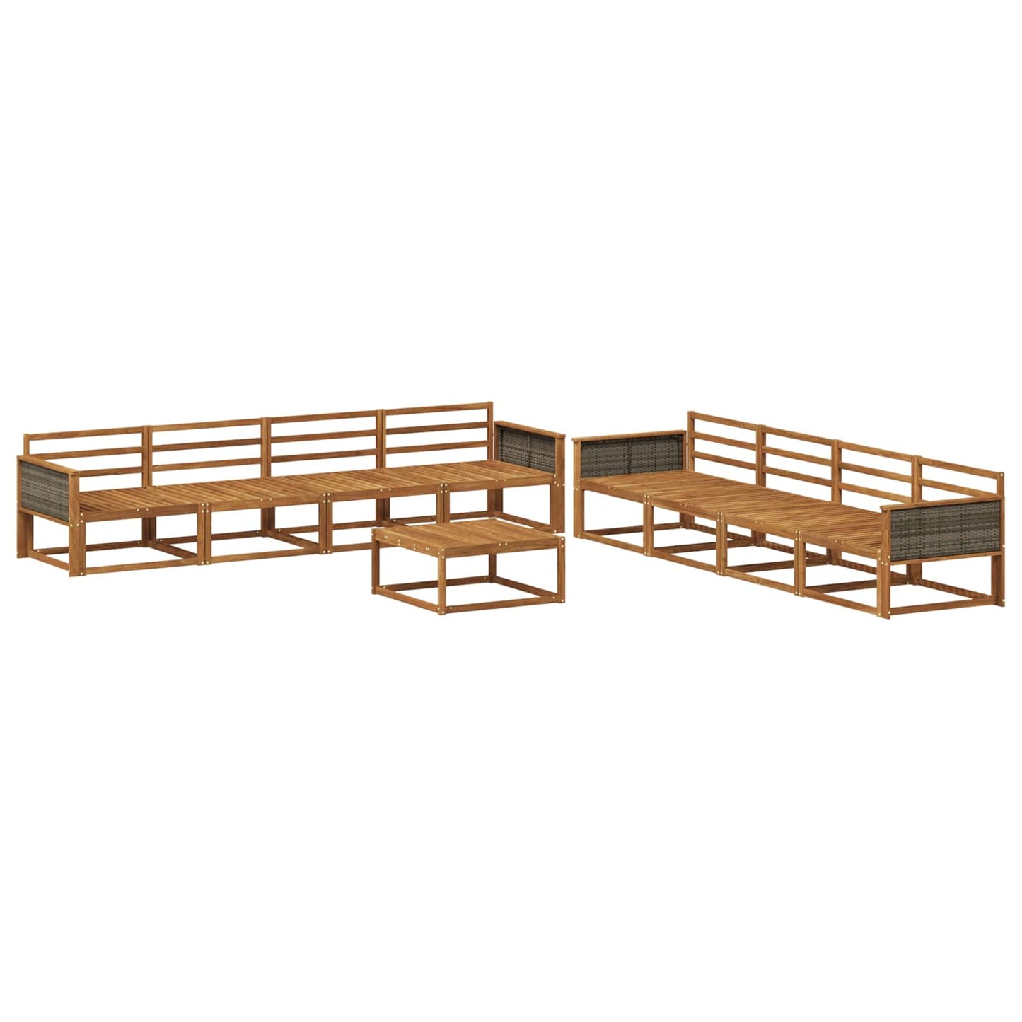 Set di divani da esterno 9 pcs Naturale | homemem39