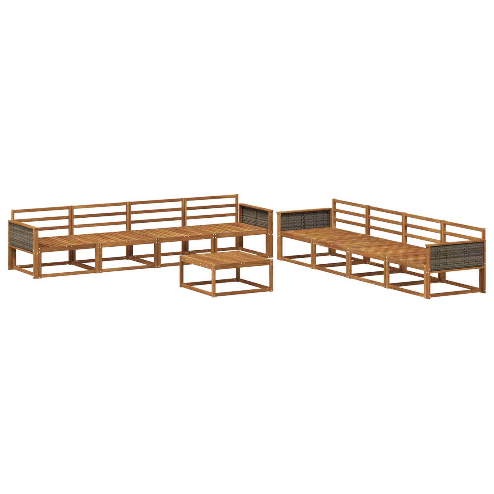 Set di divani da esterno 9 pcs Naturale | homemem39