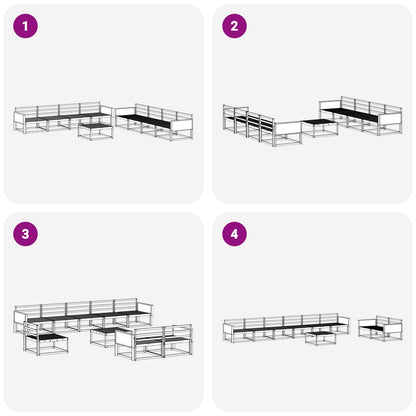 Set di divani da esterno 9 pcs Naturale | homemem39