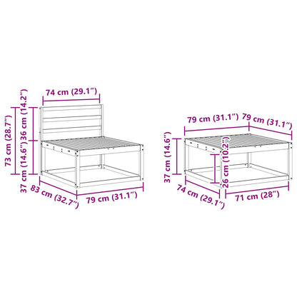 Set di divani da esterno 4 pcs Naturale | homemem39