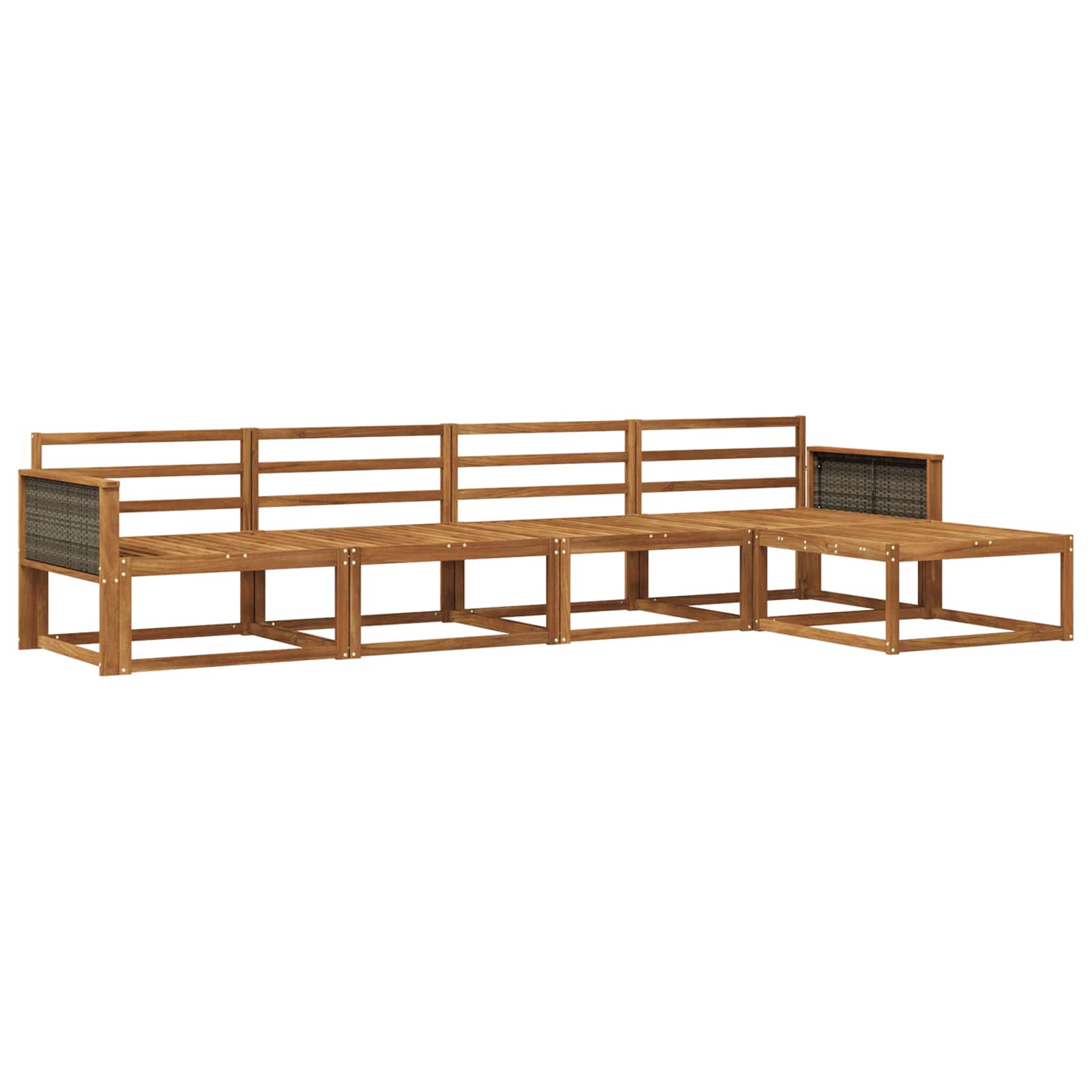 Set di divani da esterno 5 pcs Naturale | homemem39