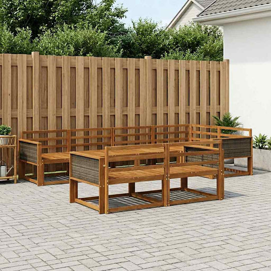 Set di divani da esterno 7 pcs Naturale | homemem39