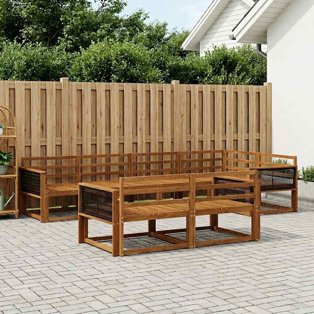 Set di divani da esterno 7 pcs Naturale | homemem39