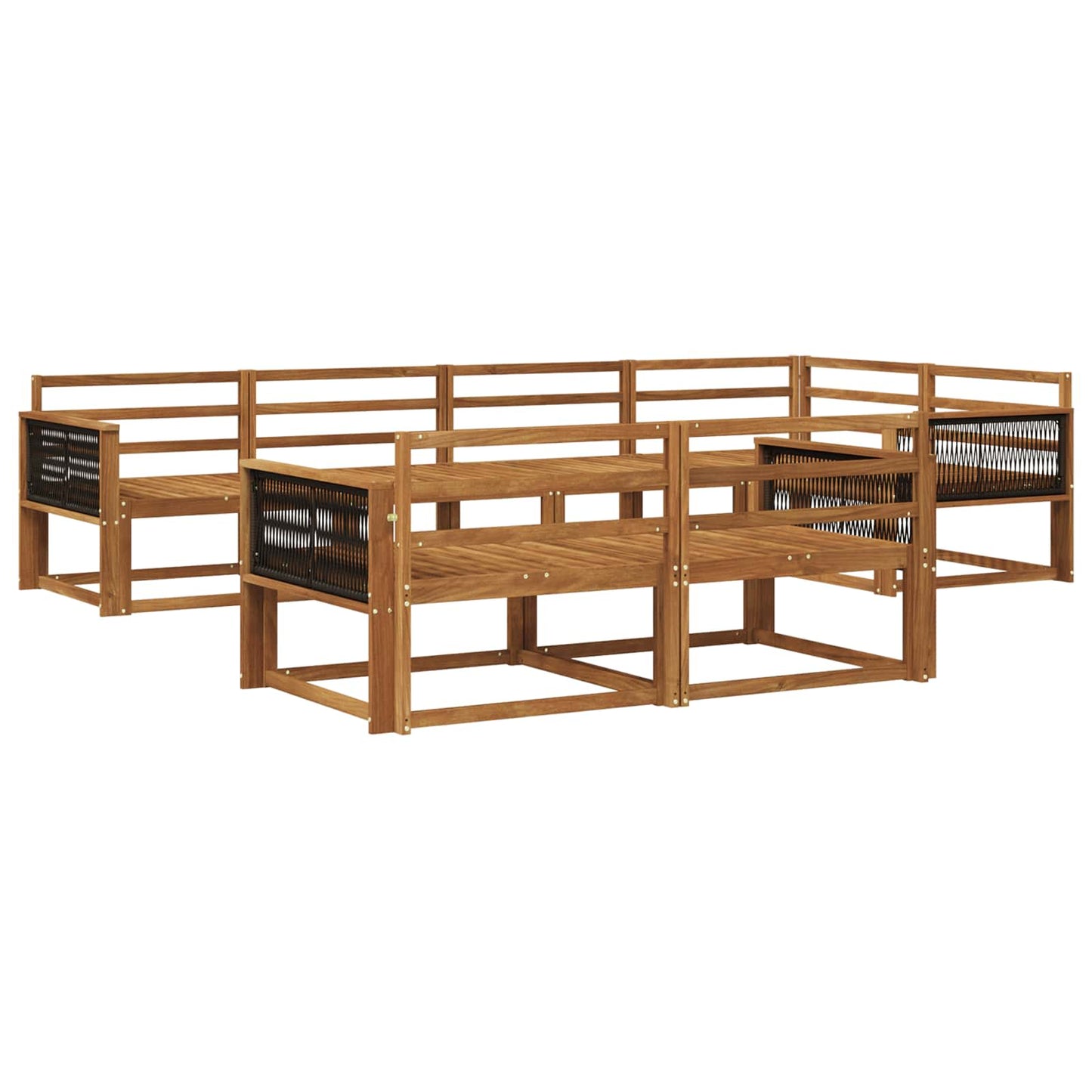 Set di divani da esterno 7 pcs Naturale | homemem39