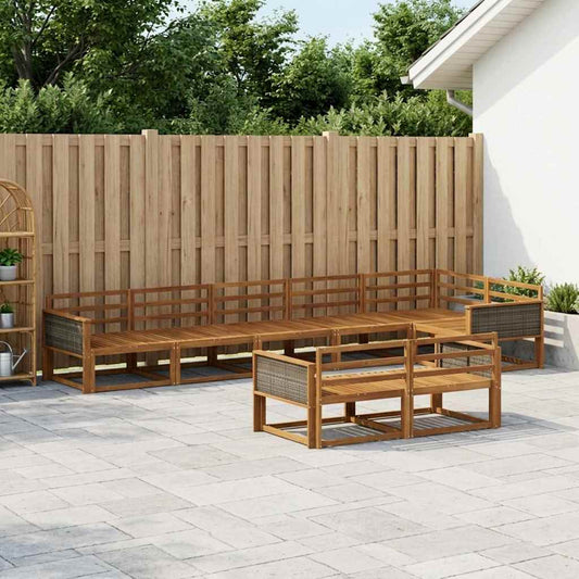 Set di divani da esterno 8 pcs Naturale | homemem39