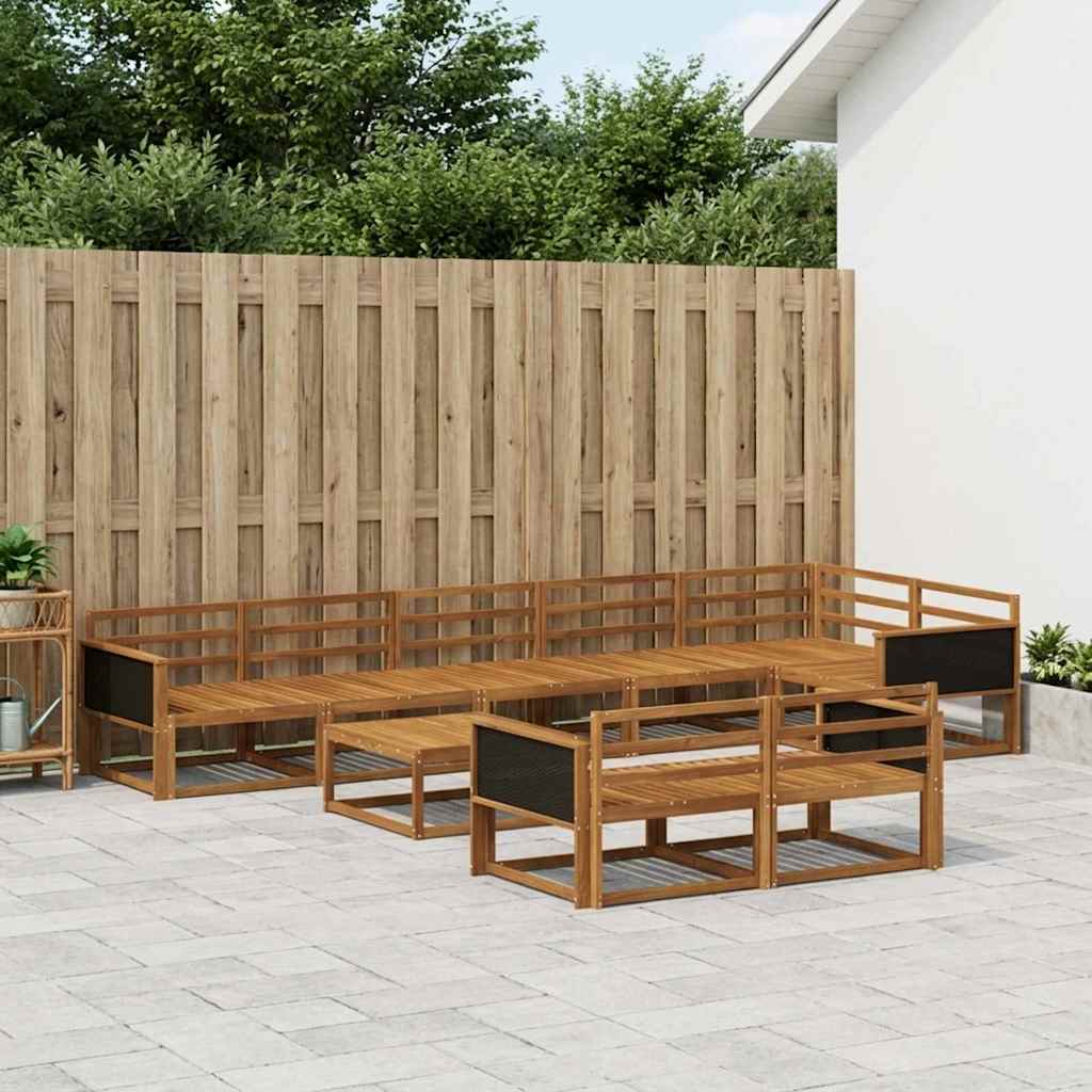 Set di divani da esterno 9 pcs Naturale | homemem39