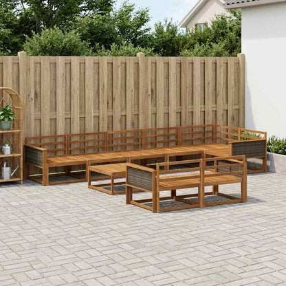 Set di divani da esterno 9 pcs Naturale | homemem39