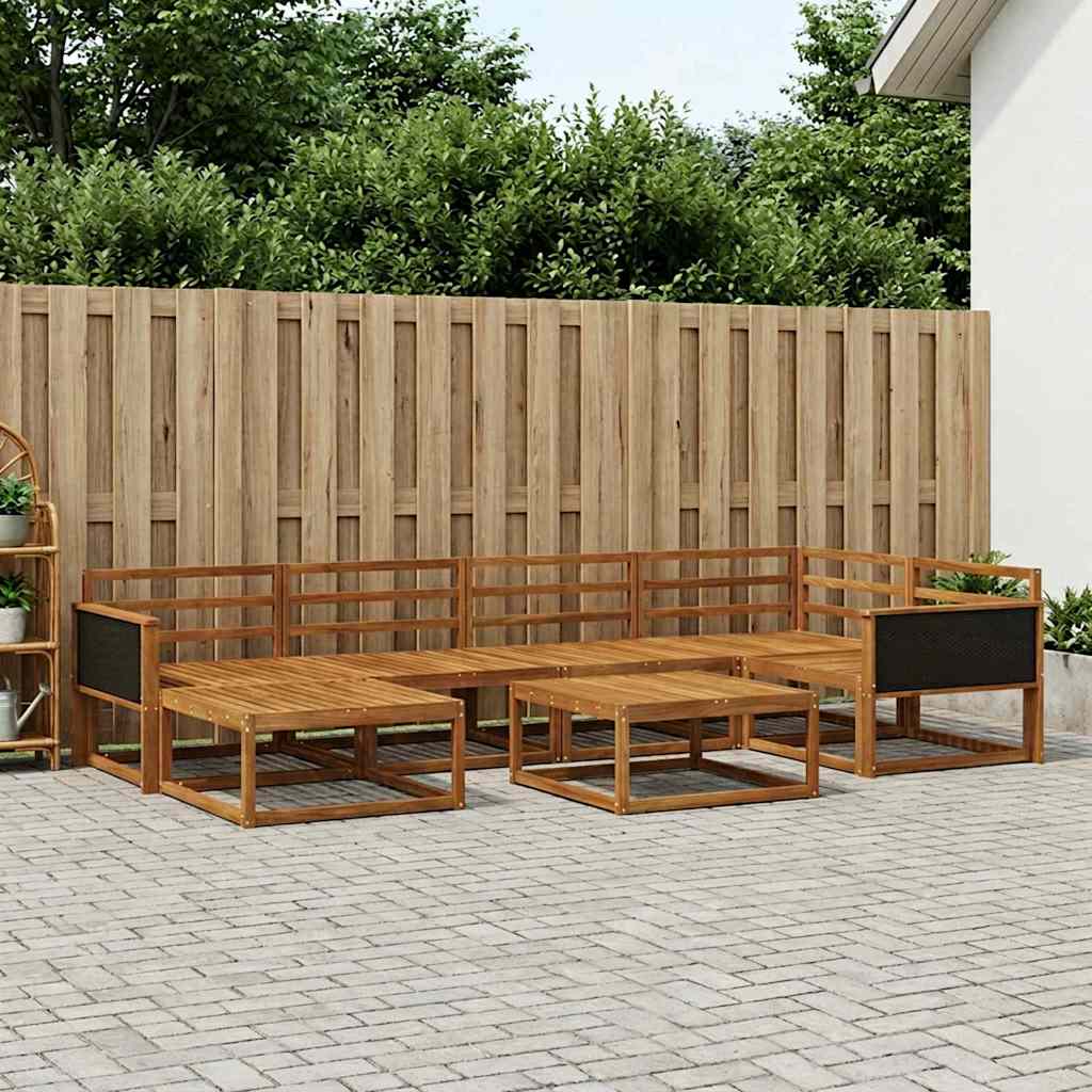 Set di divani da esterno 7 pcs Naturale