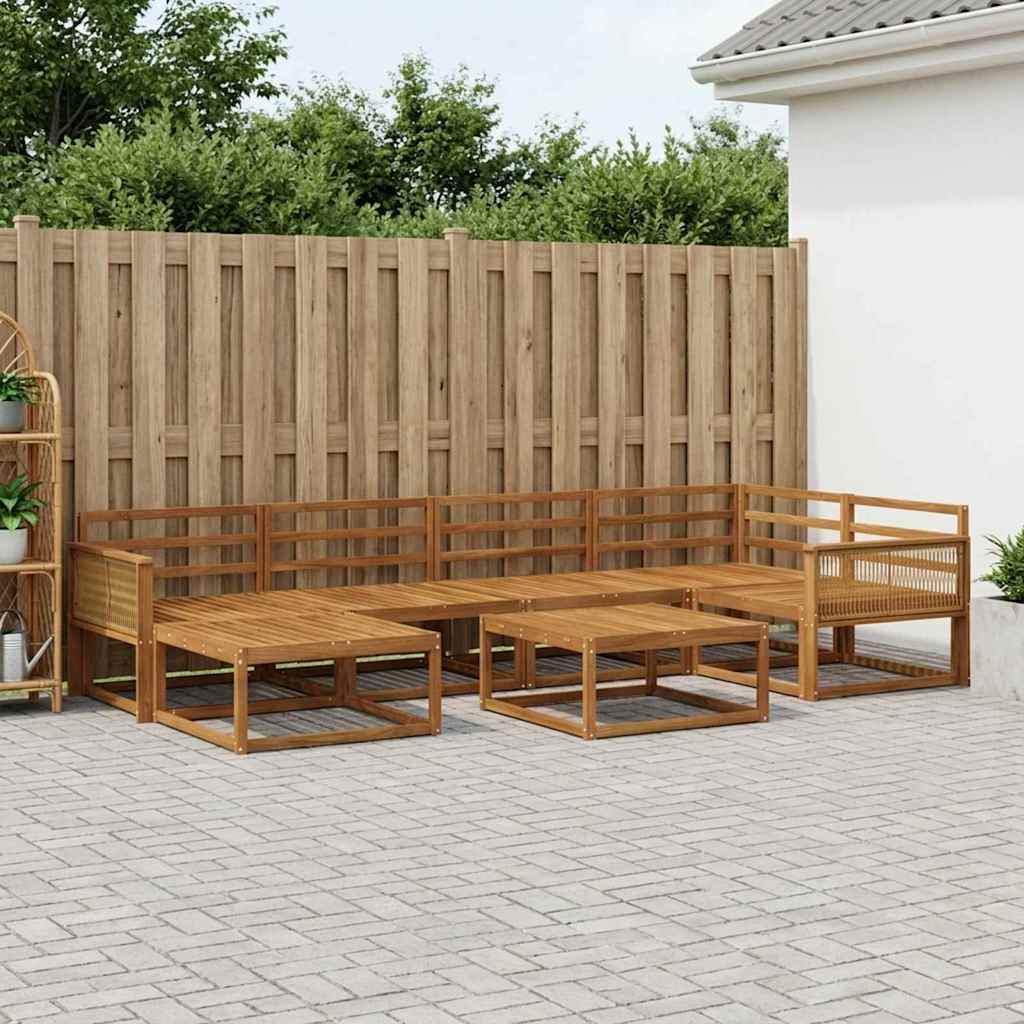 Set di divani da esterno 7 pcs Naturale