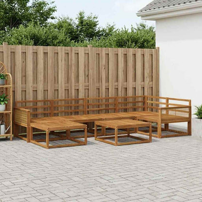 Set di divani da esterno 7 pcs Naturale