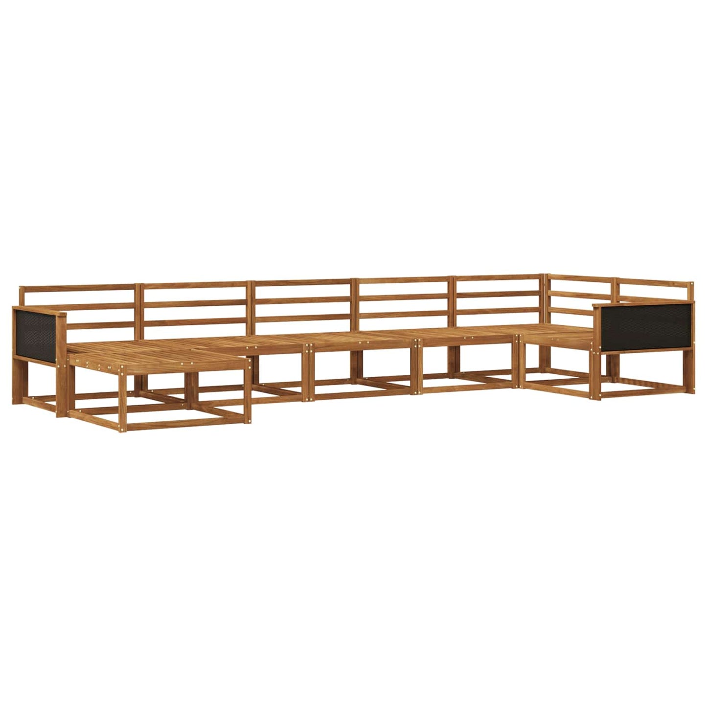 Set di divani da esterno 7 pcs Naturale
