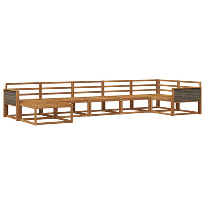 Set di divani da esterno 7 pcs Naturale | homemem39