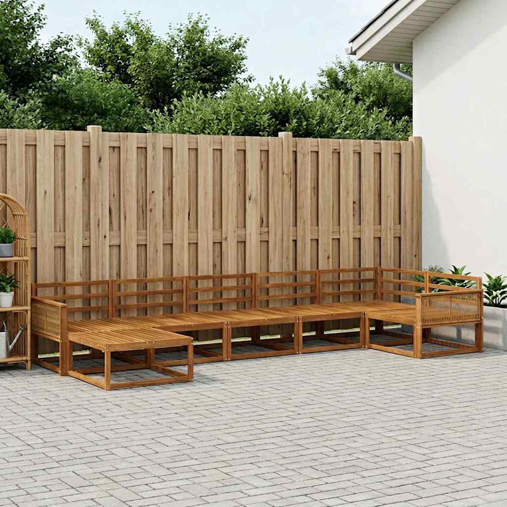 Set di divani da esterno 7 pcs Naturale