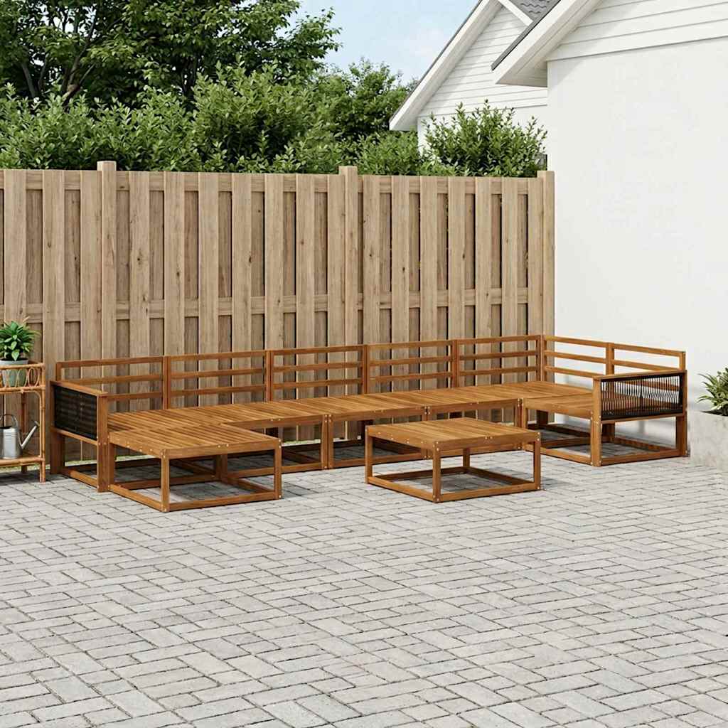 Set di divani da esterno 8 pcs Naturale