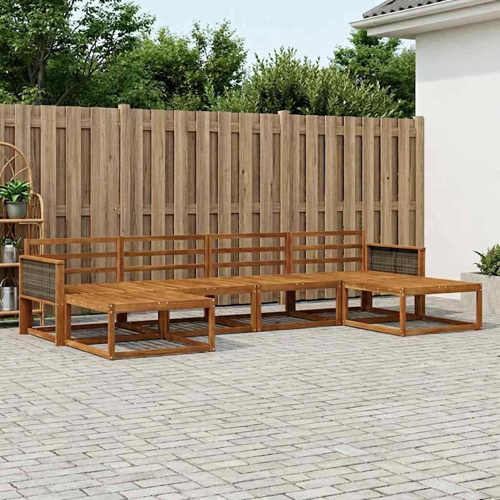 Set di divani da esterno 6 pcs Naturale